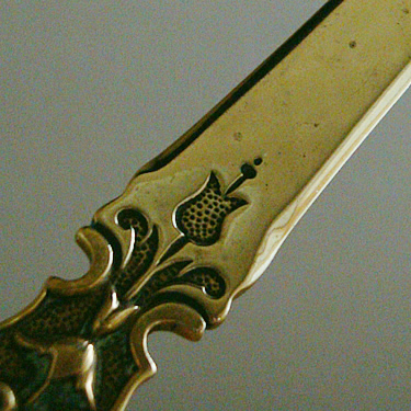 真鍮のレターオープナー アールヌーボー