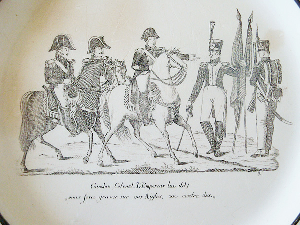 19世紀ナポレオンの絵皿オクトゴナル 仏アンティークプレート：クムルス